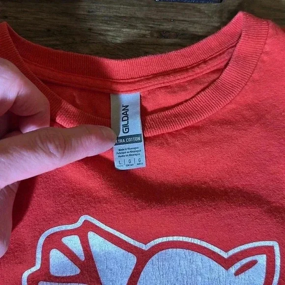 piggly wiggly red short sleeve t-shirt round neck grocery store supermarkets YL - Picture 4 of 4